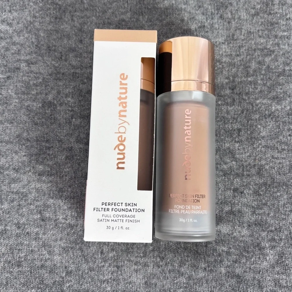 New Nude by Nature Perfect Skin Filter Foundation N4 Silky Beige Satin Matte 1oz